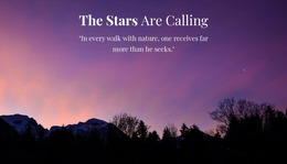 Studying The Starry Sky - HTML5 Website Builder