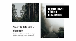 Montagna E Natura - Mockup Del Sito Web Con Funzionalità