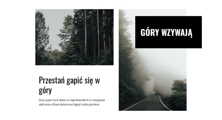 Góry i przyroda Szablon witryny sieci Web