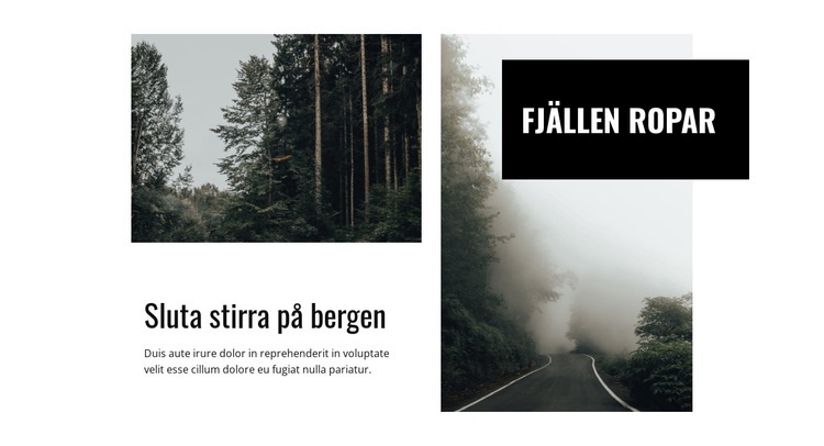 Berg och natur CSS -mall