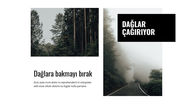 Dağ ve doğa Açılış sayfası