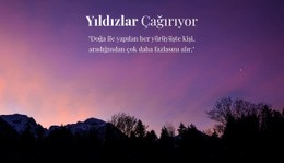 Yıldızlı Gökyüzünü Incelemek - Duyarlı Web Sitesi Tasarımı