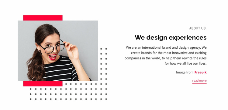 We Design Experiences Website Template