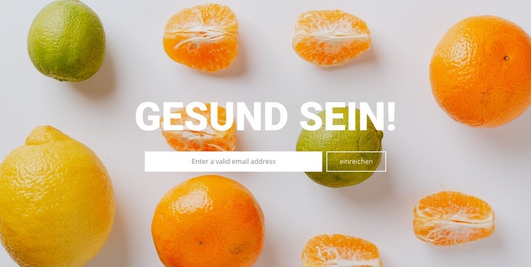 Gesund sein Website design