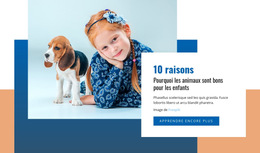 Animaux Et Enfants - Modèle De Site Web À Télécharger Gratuitement