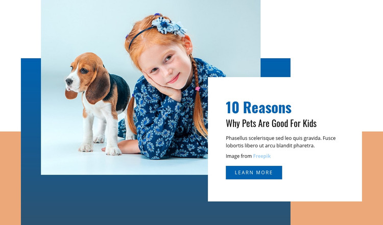 Pets and Kids Homepage Design