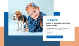 Animali Domestici E Bambini - Modello Definitivo Di Una Pagina