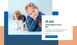 Husdjur Och Barn - HTML-Sidmall