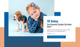 Evcil Hayvanlar Ve Çocuklar Css Şablonu Ücretsiz Indir