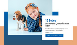 Evcil Hayvanlar Ve Çocuklar - HTML Şablonu Indirme