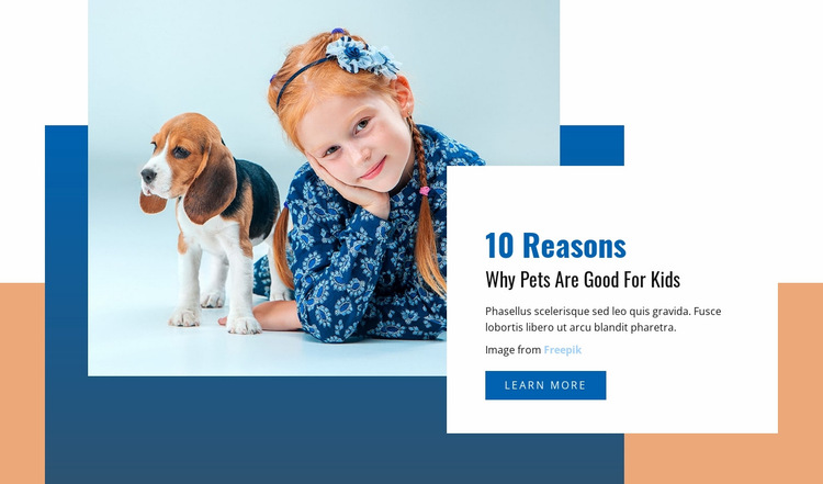Pets and Kids Website Builder Templates