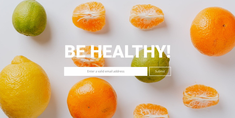 Be healthy Website Mockup