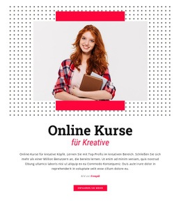 Online-Kurse Für Kreative - Vorlage HTML5, Responsive, Kostenlos