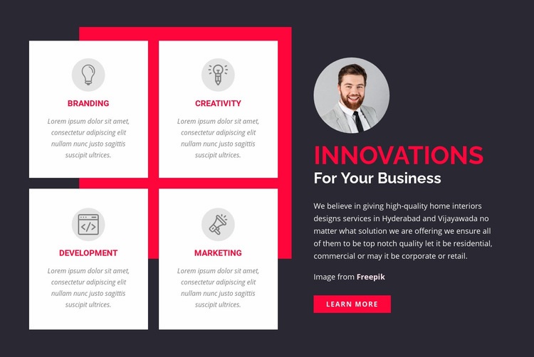Innovations for Your Business Elementor Template Alternative
