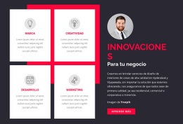 Innovaciones Para Su Negocio - Maqueta De Sitio Web De Arrastrar Y Soltar