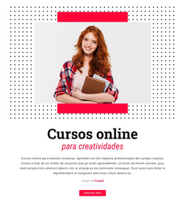 Cursos Online Para Creativos: Plantilla De Sitio Web Sencilla