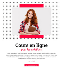 Cours En Ligne Pour Les Créatifs - Modèle De Site Web Professionnel Premium