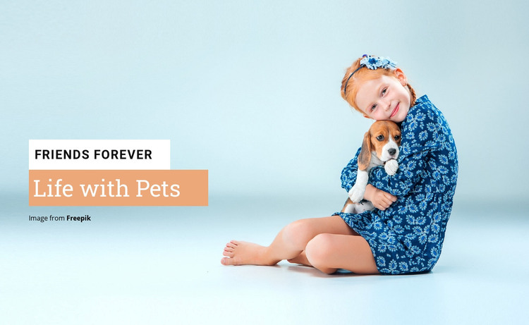 Life with Pets Homepage Design