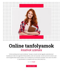 Online Tanfolyamok Kreatívoknak – Üzleti Prémium Webhelysablon