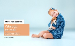 Vita Con Animali Domestici Un Modello Di Pagina