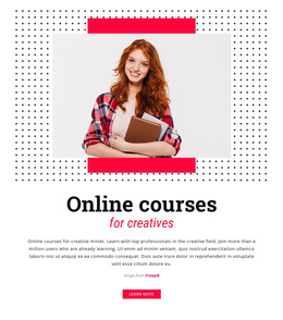 Online Courses For Creatives‎ - Drag & Вrop One Page Template