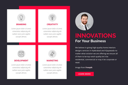 Innovaties Voor Uw Bedrijf - Creatieve, Multifunctionele Sjabloon Van Één Pagina
