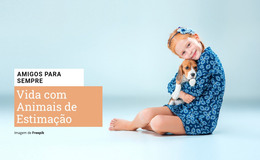 Vida Com Animais De Estimação - Modelo De Página HTML