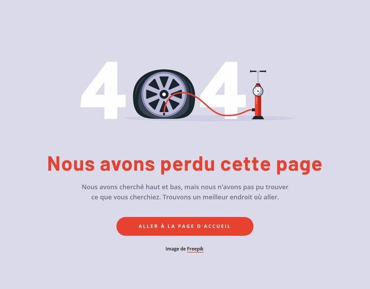 Nous avons perdu ce bloc de page Conception de site Web