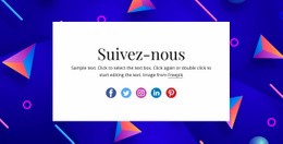 Suivez-Nous Sur Fond Abstrait - Créateur De Sites Web