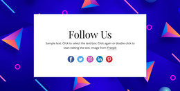 Follow Us On Abstract Background - Personal Website Template