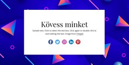 Kövess Minket Absztrakt Háttérrel – Személyes Webhelysablon