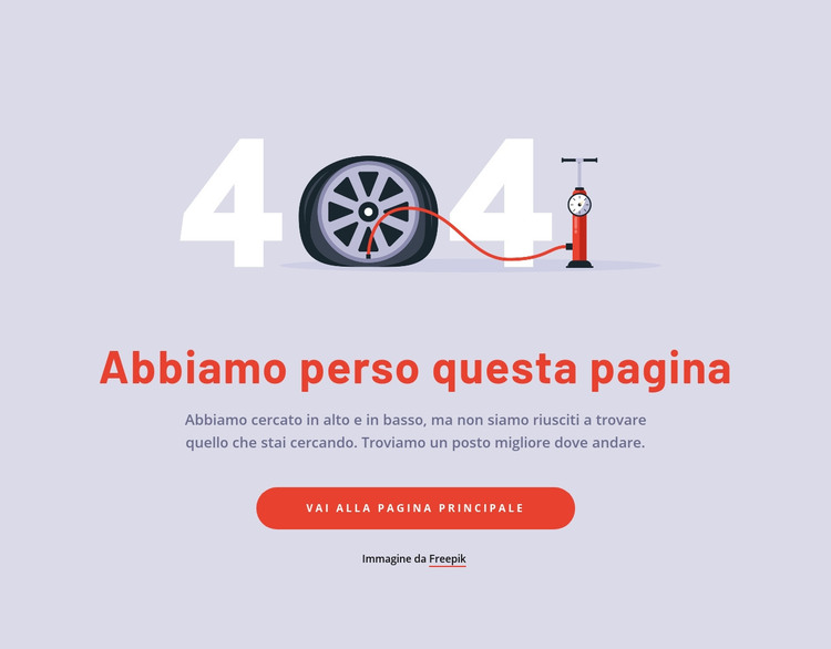 Abbiamo perso questo blocco di pagina Modello HTML