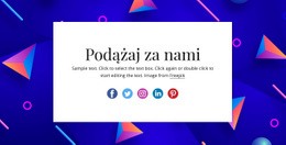 Śledź Nas Na Abstrakcyjnym Tle Projektowanie Stron Internetowych