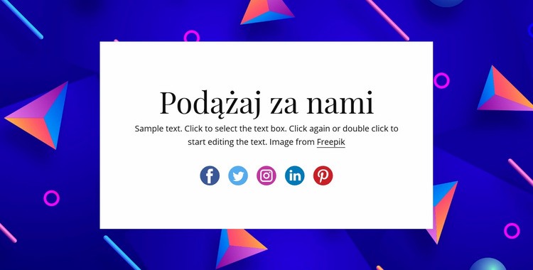 Śledź nas na abstrakcyjnym tle Szablony do tworzenia witryn internetowych