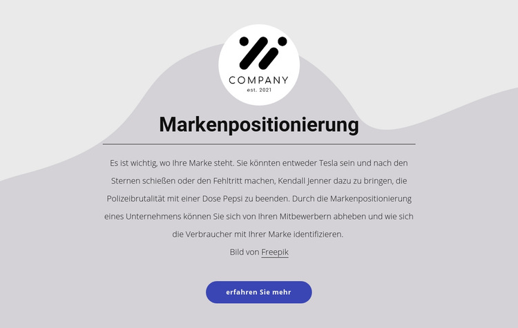 Markenpositionierung WordPress-Theme