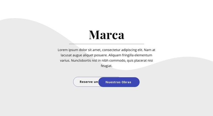 Texto con dos botones Plantilla CSS