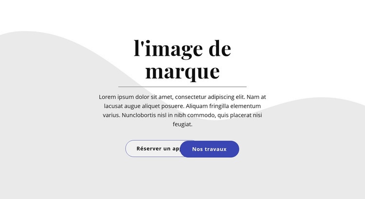 Texte avec deux boutons Modèles de constructeur de sites Web