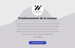 Positionnement De La Marque – Page De Destination HTML