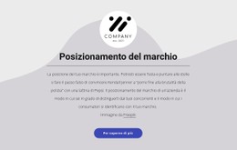 Posizionamento Del Marchio Modello HTML Di Base Con CSS