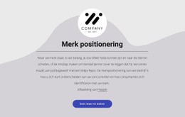 Merk Positionering - Responsieve HTML5-Sjabloon