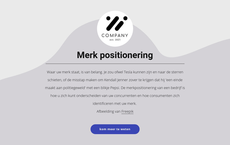 Merk positionering WordPress-thema