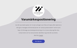 Varumärkespositionering - HTML-Målsida