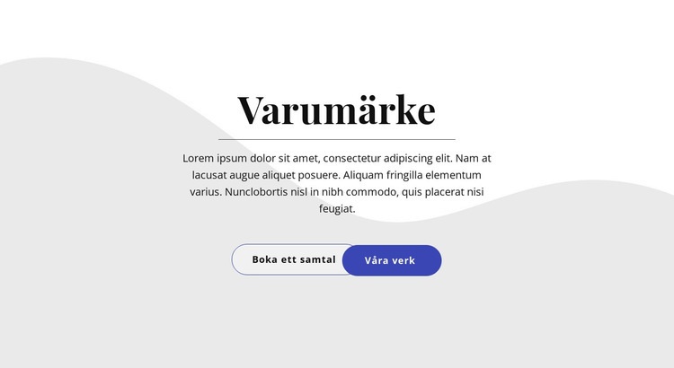 Text med två knappar HTML-mall