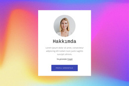 Gradyan Üzerinde Benim Hakkımda Metin - Ücretsiz Şablon