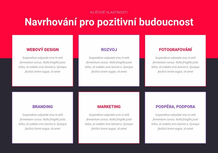 Inspirovaný design Šablona HTML