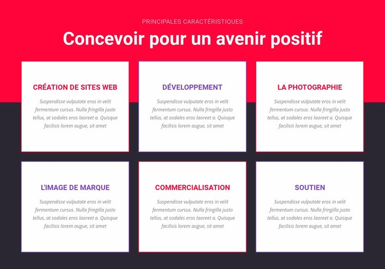 Design inspiré Maquette de site Web