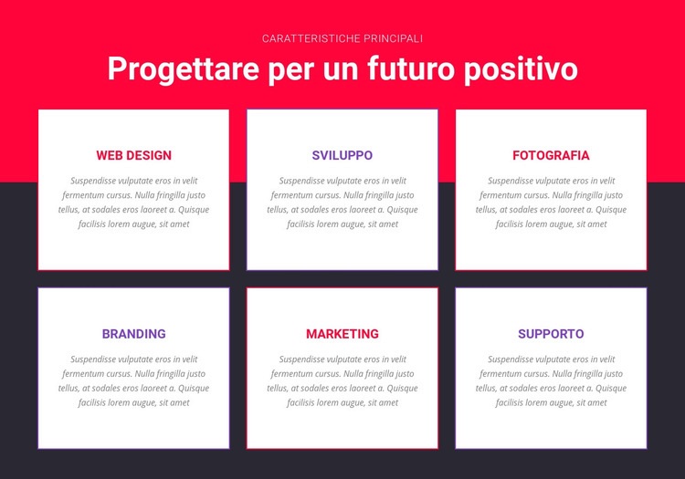 Design ispirato Modelli di Website Builder