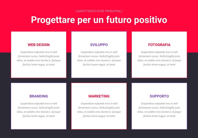 Design ispirato Modello di sito Web