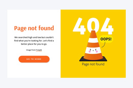 Awesome One Page Template For Oops, 404 Page Not Found