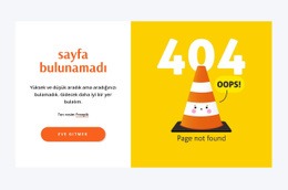 Hata, 404 Sayfa Bulunamadı Için Duyarlı Web Şablonu